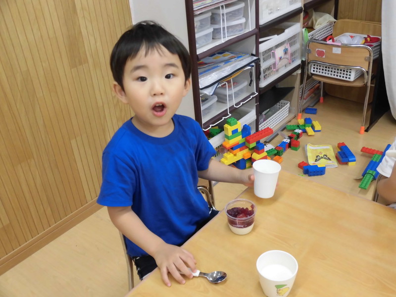  うわぁ〜！梅シロップジュースおいし〜い！
