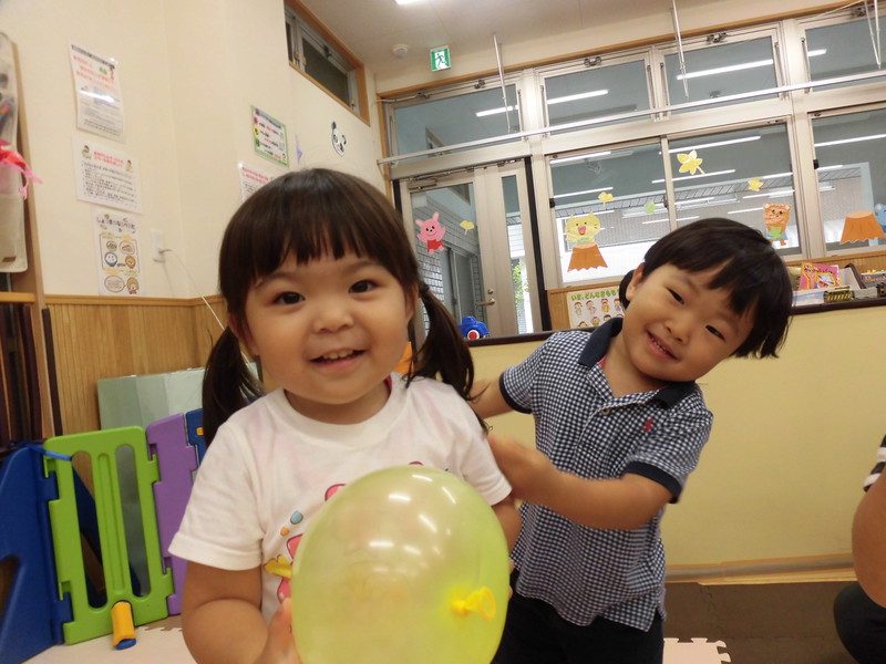  風船持って、ばあっ★