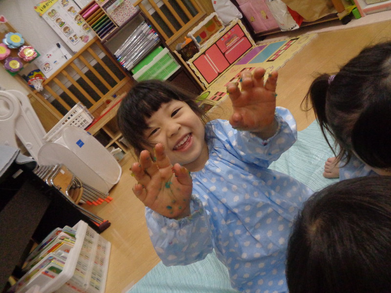  手がきらきらだよー(≧∇≦)✋