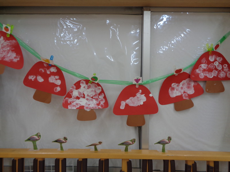  りす組10月制作きのこ🍄
