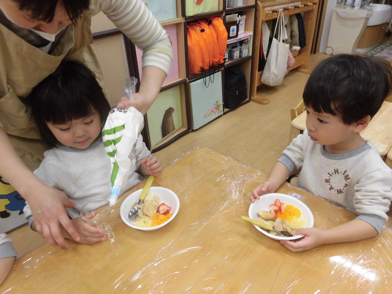 クリームを絞って・・・🍦